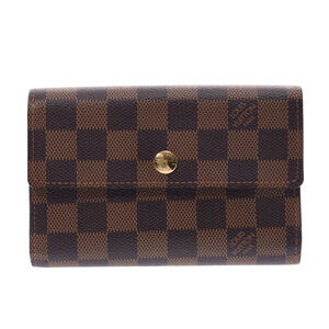 Louis Vuitton Damier Portefeuille Wallet Alexandra Brown Tri fold